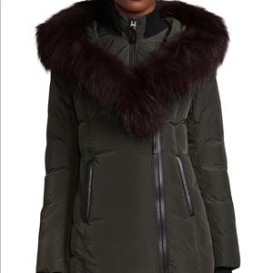 Adali Fur-Hood Down Puffer Coat